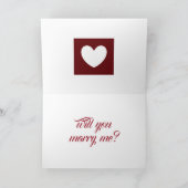 veux-tu m'épouser carte (Intérieur)
