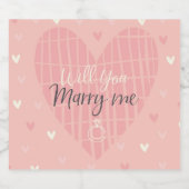 Veux-Tu M'Épouser ? Étiquette à vin (Étiquettes simples)