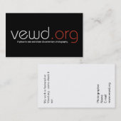 VewdMedia-fotografische kaart Visitekaartje (Voorkant / Achterkant)