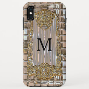 Vex art deco-monogram iPhone XS max hoesje