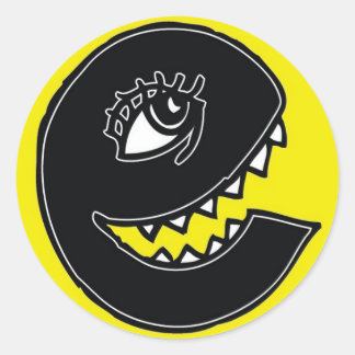 Vex e - Geel Ronde Sticker