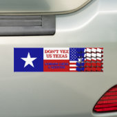 Vex ons Texas niet - Niemand houdt van een gitter Bumpersticker (Op auto)