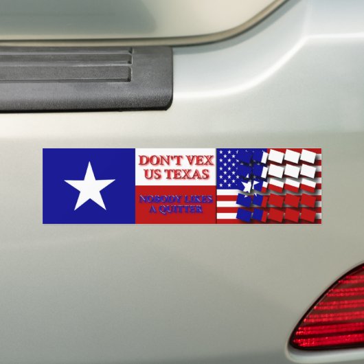 Vex ons Texas niet - Niemand houdt van een gitter Bumpersticker (Op auto)