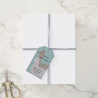 Vezelkunstenaar Alpaca en Llama garen hangtag Cadeaulabel