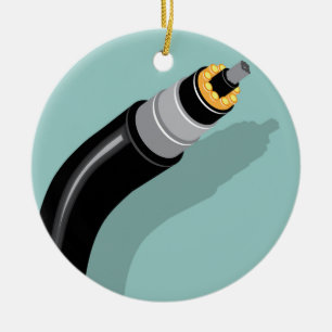 Vezeloptische kabel keramisch ornament