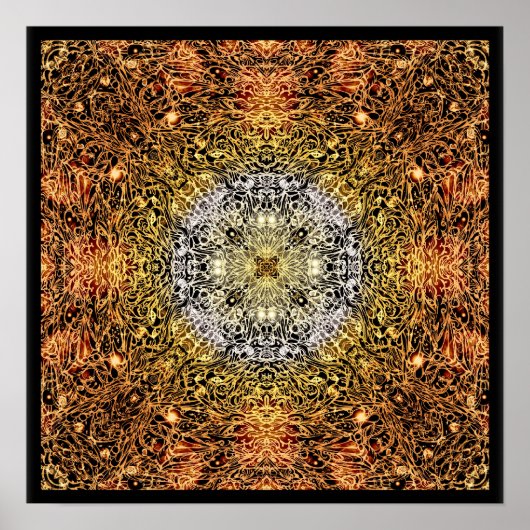 Vezels van Light Mandala Poster (Voorkant)