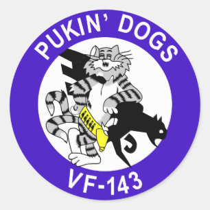 VF-143 Pukin-honden Ronde Sticker