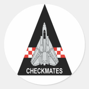 VF-211 Vechtende Checkmates Ronde Sticker