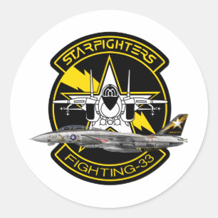 VF-33 Starfighters F-14 トムキャット VF-33 タ ー シ ア ー ズs Ronde Sticker