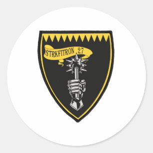 VFA-27 Royal Maces F/A-18 Ronde Sticker