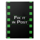 VFX-laptop met "Repareren in Post" Notitieboek (Voorkant)