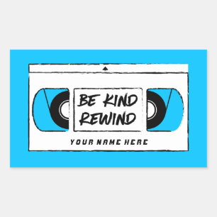 VHS be Sind terugspoelen Sticker voor nieuwheid