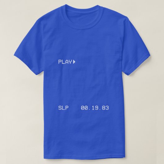 VHS Blue Screen Retro T-Shirt (Design devant)