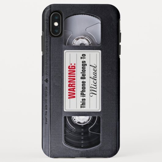 VHS Cassettebandje Gepersonaliseerde Naam Tekst Case-Mate iPhone Case (Achterkant)