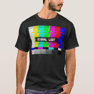 VHS Glitch - Signaal verloren kabel-tv versleuteld T-shirt