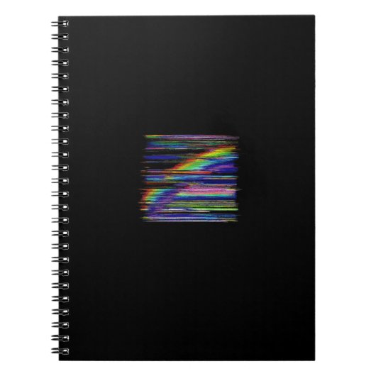 VHS Glitchcore Rainbow Window Notitieboek (Voorkant)