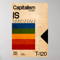 VHS Retro Vaporwave Parodie Anticapitalisme Poster