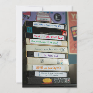 VHS Video Tape Terug naar jaren 80 Verjaardag Uitn Kaart