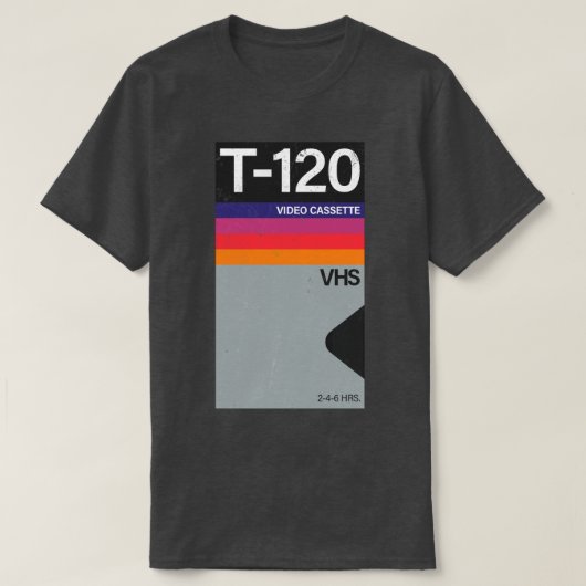  VHS-videocassette T-shirt (Design voorkant)