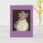 Vi la carte bébé mockingbird (Fleur jaune)