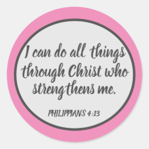 Via Christus PHILIPPIANS 4:13 Sticker Set