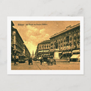 Via Dante da Piazza Elittica, Milaan, Italië Vinta Briefkaart