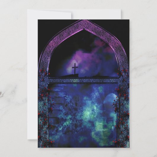 Via de Arch Gothic Wedding Invite Kaart (Voorkant)