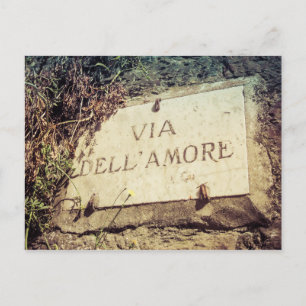 Via Dell' Amore (Street of Love) Italiaans Briefka Briefkaart