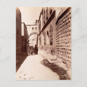 Via Dolorosa Street in Jeruzalem Briefkaart