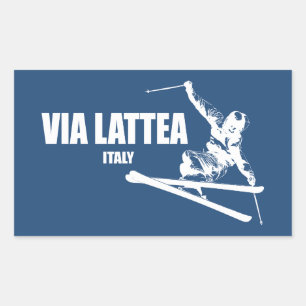 Via Lattea Skiloper Rechthoekige Sticker