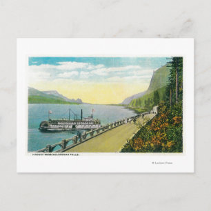 Viaduct Near Multnomah Herfsten, Columbia River Briefkaart