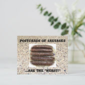 Viande de saucisson, Carte postale de nourriture a (Debout devant)