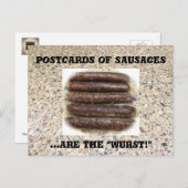 Viande de saucisson, Carte postale de nourriture a (Devant / Derrière)