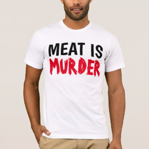 VIANDE EST T-shirts MEURDER, Végétarien Végétarien