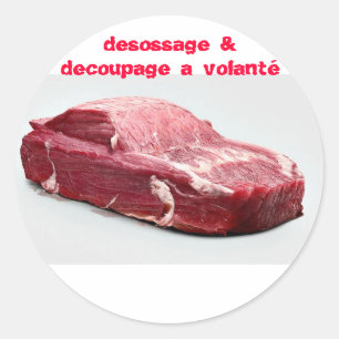 viande - vleeswagen ronde sticker