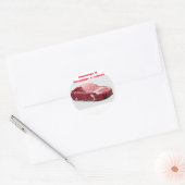 viande - vleeswagen ronde sticker (Envelop)