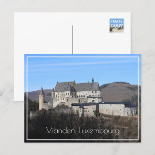 Vianden Castle Winter Uitzicht, Luxemburg Briefkaart