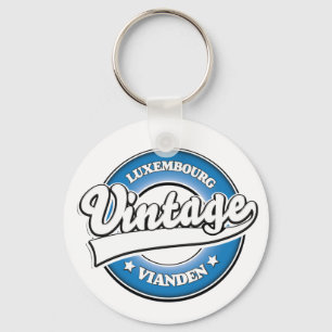 Vianden luxemburg retro logo sleutelhanger