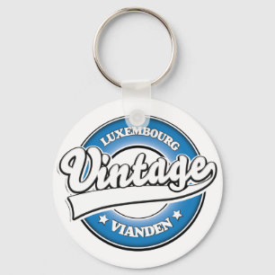Vianden luxemburg retro logo sleutelhanger