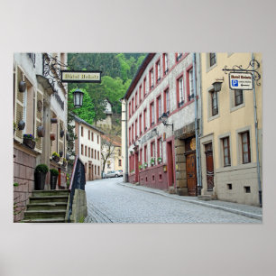 Vianden, Luxemburgse straatscène Poster