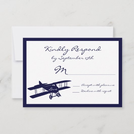 viator Blue Wedding RSVP-kaarten RSVP Kaartje (Voorkant)