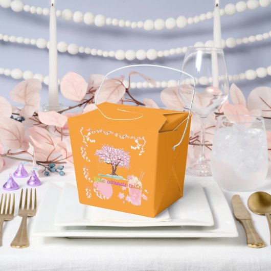 Vibe Attracts Tribe orange Bedankdoosjes (Huwelijk)