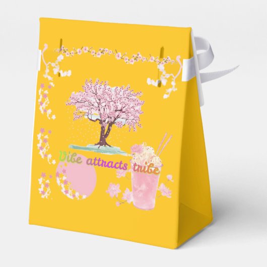 Vibe Attracts Tribe orange Bedankdoosjes (Achterkant)