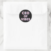 VIBE CEO PROTOCOL - Reality Glitch (Instant Aura U Ronde Sticker (Tas)