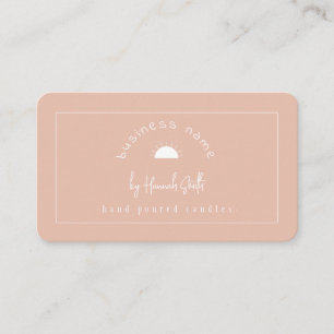 Vibe été Blush rose et blanc Carte de visite