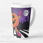 Vibe me Jack-o-lantern Tshirt met lange mouwen Latte Mok (Rechterhoek)