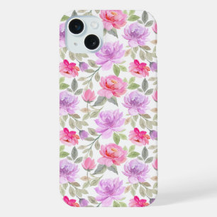 Vibe Printanier Frais : Dessin Floral Rose et Viol