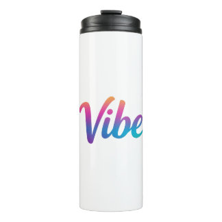 Vibe Rainbow Gradient Script Thermal Tumbler  Thermosbeker
