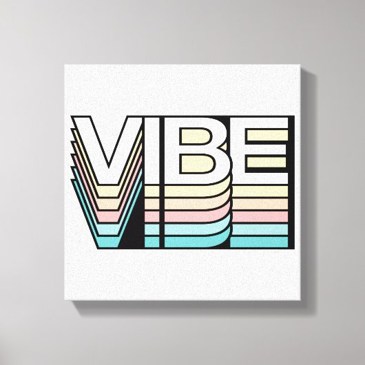 Vibe Retro Aesthetisch Moderne Mood Typografie Canvas Afdruk (Voorkant)