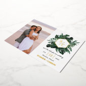 Vibe Tropicale Mariage FOIL Enregistrer La Carte D (Rotation)